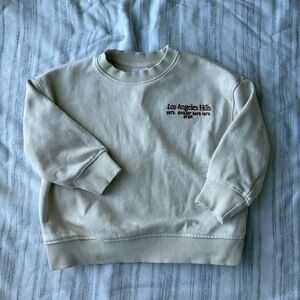 Zara Toddler Boys Cream Long Sleeve Los Angeles Sweater Size 3T